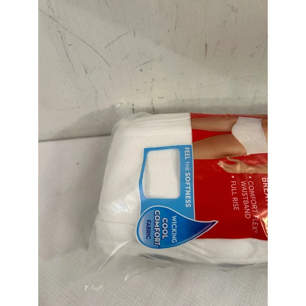 Hanes Briefs Size M White 6-Pack Tagless Cotton Comfort Flex Mens